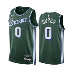 Detroit Pistons jalen duren 0 Nike 2022-23 City Edition Vihreä Pelipaidat Swingman - Miesten